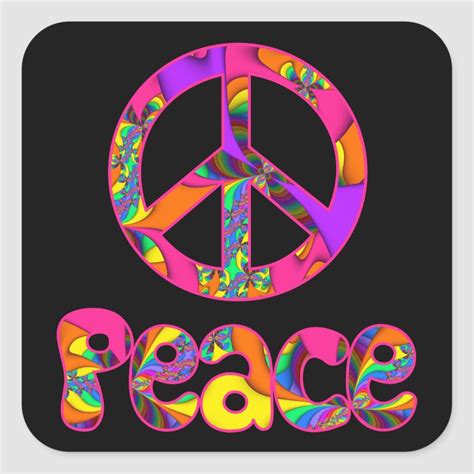 Fractal Peace Color Me Bright Stickers | Peacezeichen, Diamantmalerei, Frieden