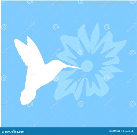 Hummingbird On Flower Silhouette Royalty Free Stock Photography - Image ...