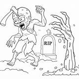 Printable Zombie Coloring Pages Stock Illustrations sketch template