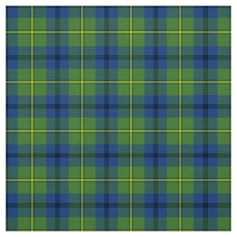 Johnston Tartan Print Fabric | Zazzle