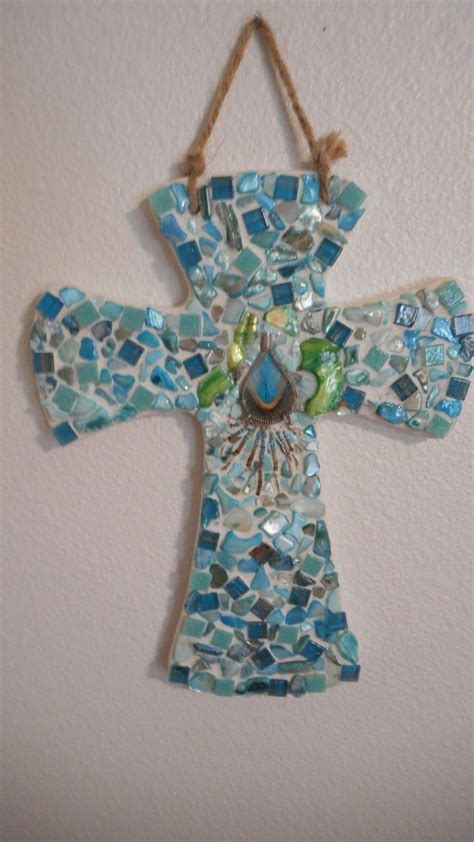 Ceramic Native American style southwestern mosaic cross 10 1/2" H X 8 " W | Mosaic crosses ...