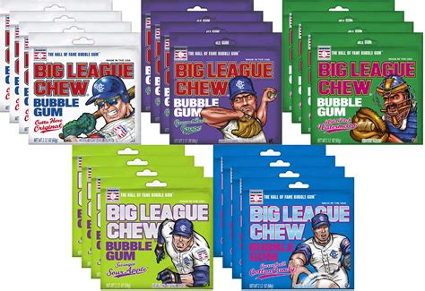 Big League Chew Bubble Gum Variety Pack 5 Flavors (Pack of 20): Buy Online in UAE at desertcart