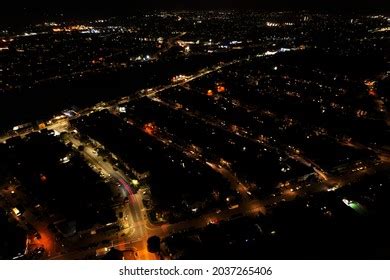 Aerial View Town Night Stock Photo 2037265406 | Shutterstock