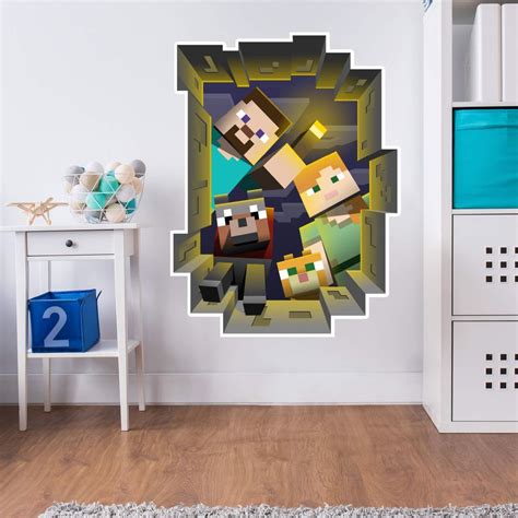 Muursticker Minecraft - Caved in Wall | Minecraft bedroom decor, Minecraft wall, Wall stickers ...