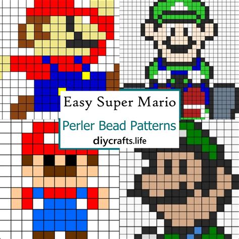 Pixel Art Templates Easy Mario