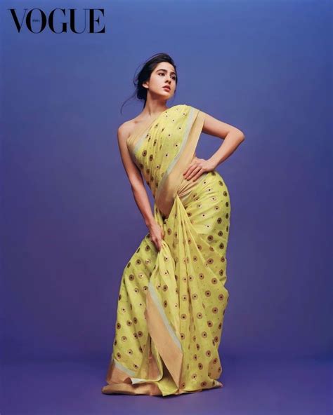 SARA ALI KHAN | Vogue india, Modern saree, Beautiful bollywood actress