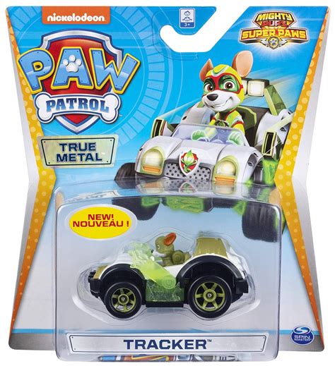 Paw Patrol Mighty Pups Super Paws True Metal Tracker Diecast Car Mighty Pups Super Paws Spin ...