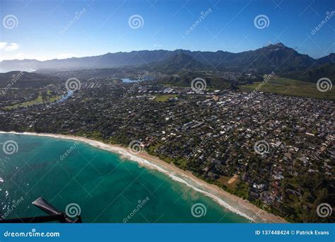 Beautiful Aerial View of Kailua Beach, Oahu Hawaii on the Greener and ...