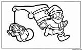 Santa Claus skydiving Crazy Christmas coloring Page  Xmas Color sketch template
