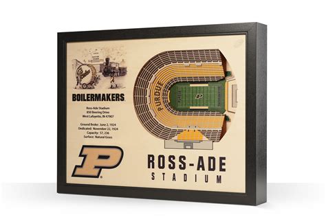 Purdue Boilermakers Football Ross Ade Stadium 3D Wood Stadium Replica ...