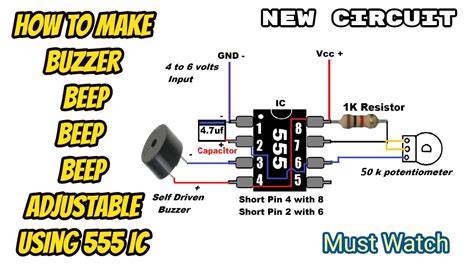 555 Timer Buzzer Circuit Diagram