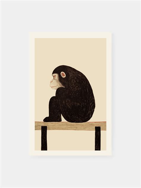 Meditating Monkey Poster - Klumo Shop