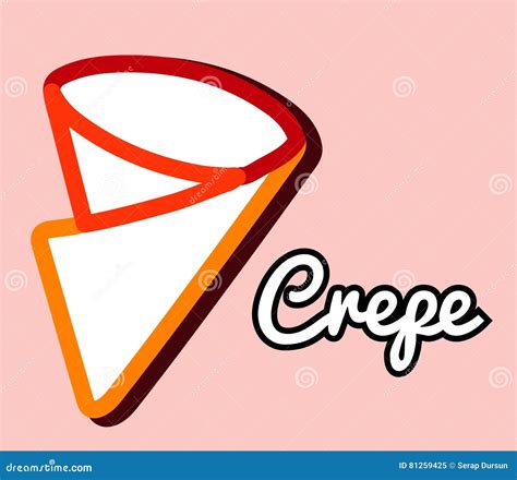 Crepe Logo Design Vector Illustration | CartoonDealer.com #81259464