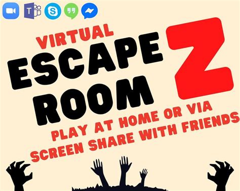 Virtual Escape Room Games Night Lockdown Zoom Screen | Etsy | Escape room game, Virtual games ...