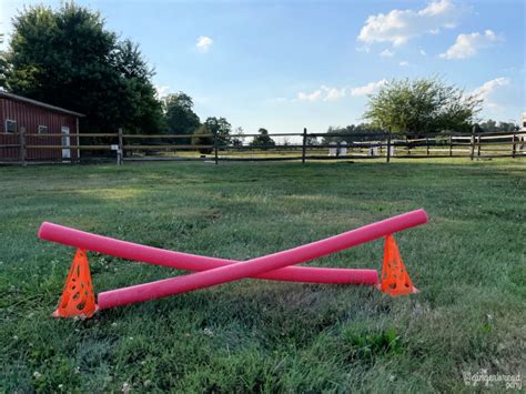 DIY Pool Noodle Hobby Horse Jumps - The Gingerbread Pony