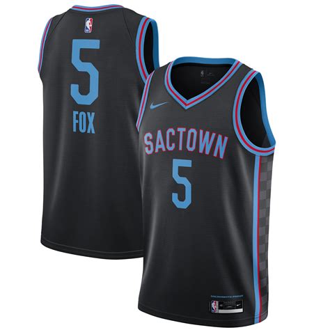 Men's Nike De'Aaron Fox Black Sacramento Kings 2020/21 Swingman Player Jersey – City Edition