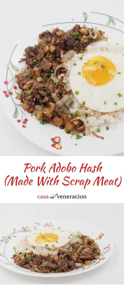 Transform scrap meat from soup bones by cooking it into delicious Filipino pork adobo hash. Prep ...