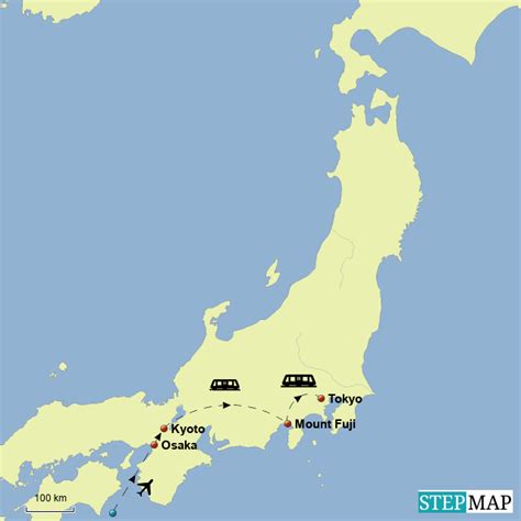 StepMap - Japan Honshu Classic - Landkarte für Japan