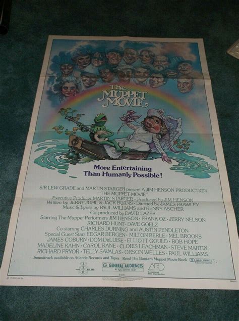 THE MUPPET MOVIE(1979)JIM HENSON ORIGINAL ONE SHEET POSTER 27"BY41 ...