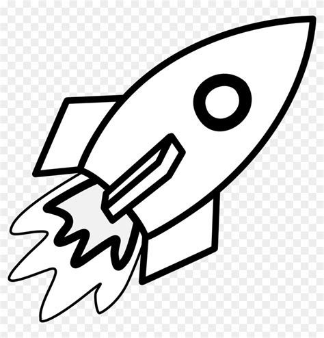 Rocket Clipart Black And White - Rocket Coloring Pages - Free Transparent PNG Clipart Images ...