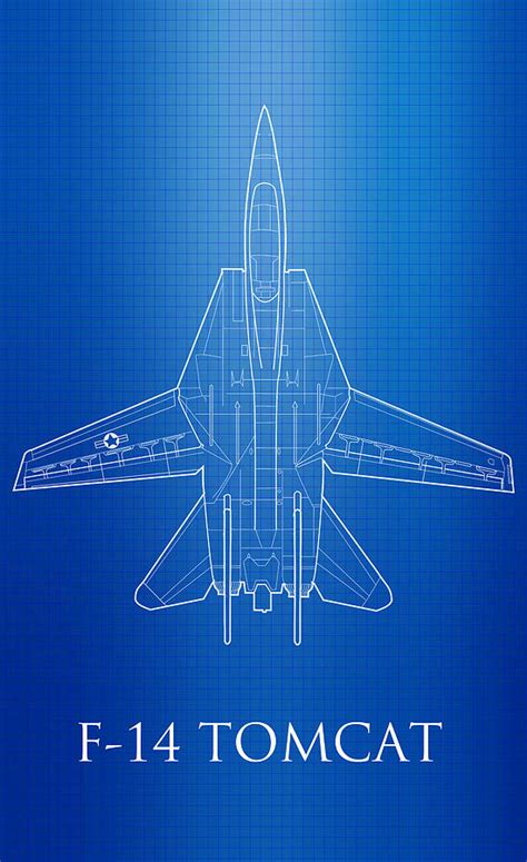 F-14 Tomcat Blueprint Photograph by Brooke Roby