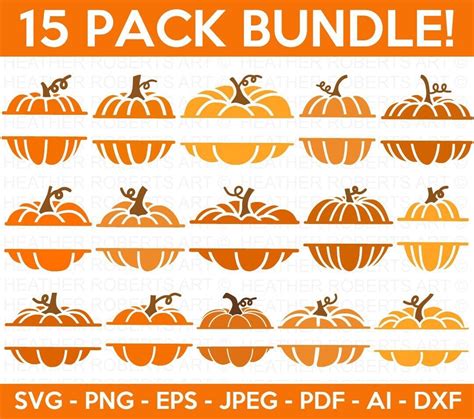 Pumpkin Monogram SVG Bundle, Pumpkin SVG, Pumpkin Vector, Halloween Svg ...