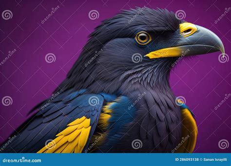Close Up Portrait of a Black Raven, Corvus Corax. Ai Generative Stock Photo - Image of black ...