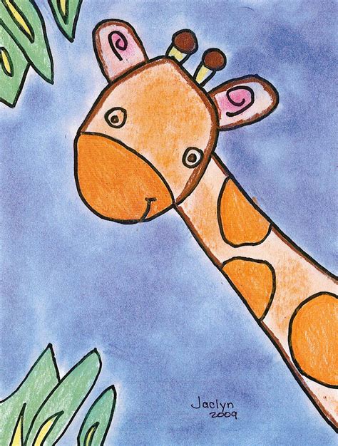 Giraffe | Art drawings for kids, Elementary art, Art classroom