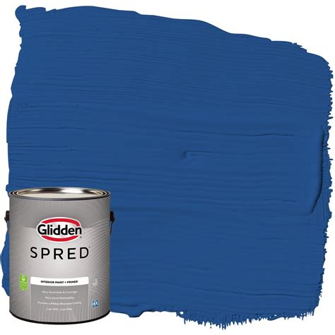 Glidden Spred Interior Paint Brilliant Blue / Blue, Flat, 1 Gallon ...