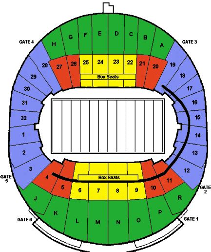 Liberty Bowl Stadium Detailed Seating Chart | Elcho Table