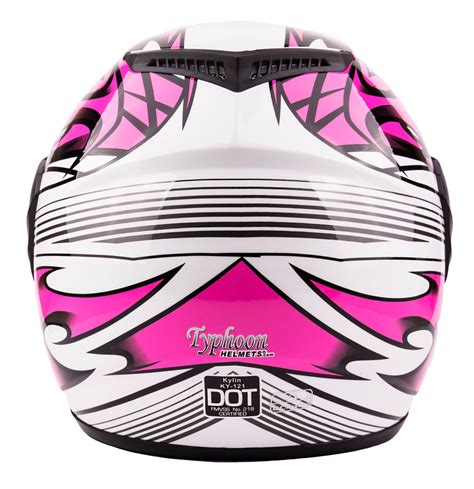 Youth/Kids Pink Helmet, Full Face Motorcycle Helmet | Typhoon Helmets