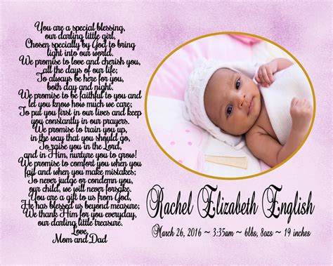 Personalized Baby Girl Poem, Digital Personalized Baby Poem ...