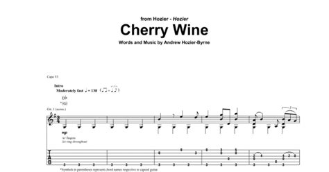 Cherry Wine (Guitar Tab) - Print Sheet Music Now