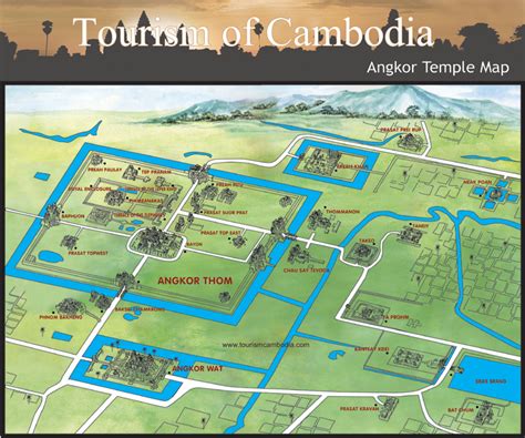 Angkor Temple Map - Cambodia Travel Maps - Plan Your Trip to Cambodia ...