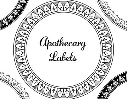 Free Apothecary Labels Kit on Behance