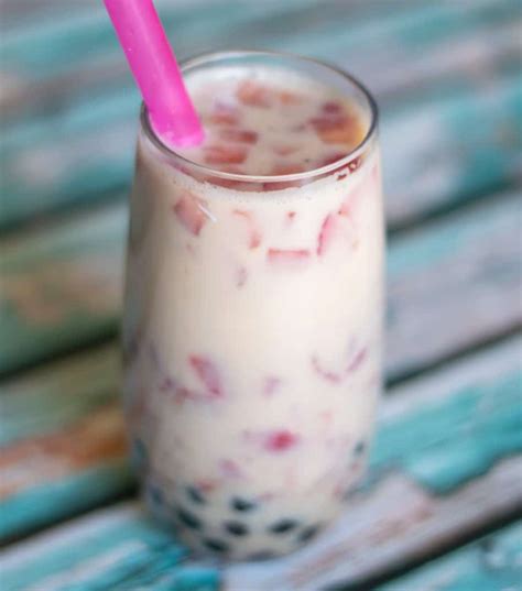 Strawberry Bubble Tea Recipe - Thrift and Spice