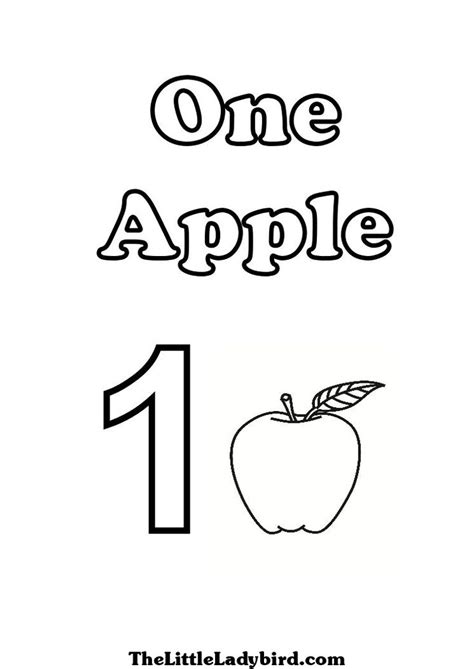 One apple coloring page | Apple coloring pages, Coloring pages inspirational, Cute coloring pages