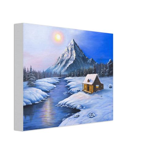 "Winter Landscape"- Snow Scenery Canvas Art Print – simonanedevaart.co.uk