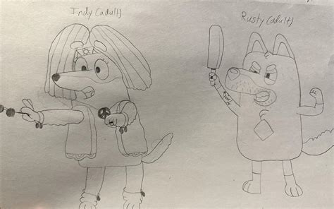 Here are my interpretations of Indy and Rusty as adults : r/bluey