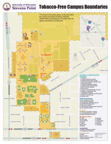 Campus Boundaries - Student Health Service | UWSP