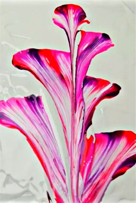 Tutorial on fluid art string painting to create abstract flowers- Simple and Easy | Fluid art ...