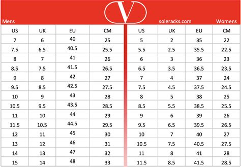 Shoes Size Conversion Chart - Soleracks