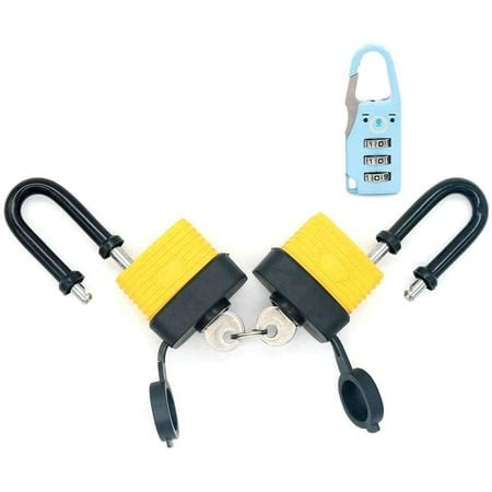 Set of 2 Keyed Alike Waterproof Padlock, 2” Wide Body - Weather ...