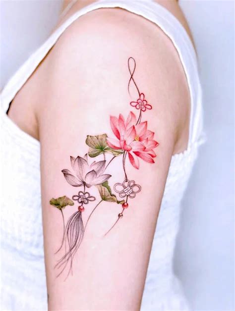 Lotus Flower And Cherry Blossom Tattoo | Best Flower Site