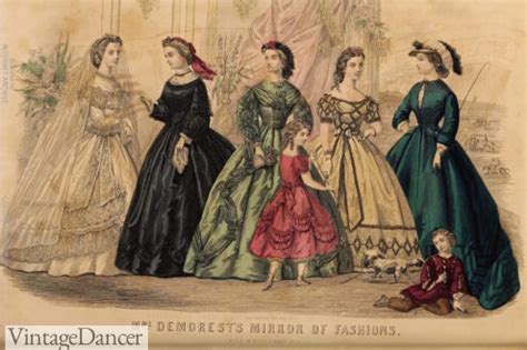 Victorian Fashion Colors & Fabrics 1840s-1890s