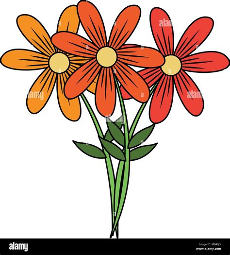 Beautiful flowers cartoon Stock Vector Image & Art - Alamy