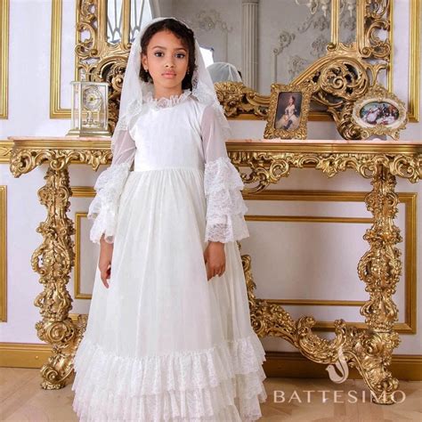 Catholic First Holy Communion Dress With Long Sleeves 1st - Etsy