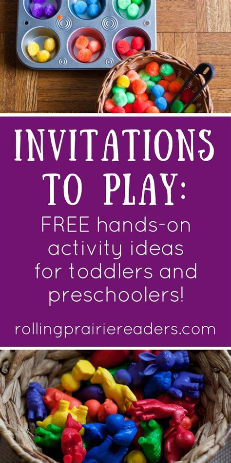 Invitations to Play | FREE Activity Downloads - Rolling Prairie Readers | Invitation to play ...