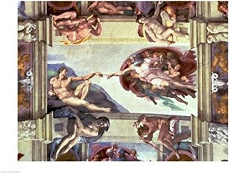 Michelangelo Buonarroti – Límite máximo de la Capilla Sixtina: la creación de Adán Artistica di ...