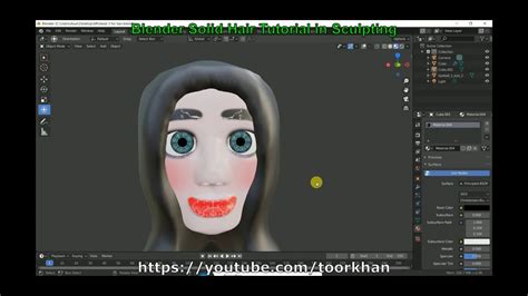 Blender Tutorial, Solid Hair, Sculpting Hair, Easy Hair Sculp, Video Tutorial, ToorKhan - YouTube